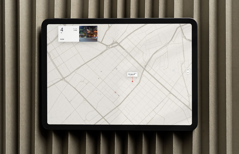 Interactive map on the Blend 468 website showing the development’s location in Jardim Paulista and its relationship with São Paulo’s urban grid. A marker identifies Blend 468 while navigation controls allow users to explore the surrounding area.